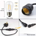 waterproof commercial grade non-suspended indoor/outdoor string lights E27 medium base sockets G40 led bulb